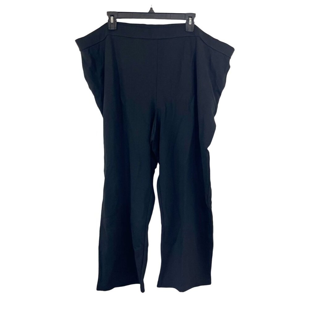 Susan Graver‎ Black Ponte Knit Pull On Pants Comfort Business Casual - Size 3X